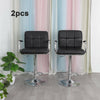 2 × Bar Stools Leather Chairs Breakfast Chairs Swivel Gas Lift Kitchen Cushioned