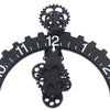 Antique Mechanical Steampunk Cogs Skeleton Gear Wall Clock Quartz Movement Decor