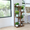 132cm Tall Wooden Plant Stand Corner Shelf Ladder For Balcony Living Room Garden