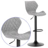 2 Bar Stools Adjustable Breakfast Kitchen Stools PU Leather Swivel Gas Lift