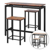 Breakfast Bar Table and Stools Kitchen Dining Room Modern Style Furniture Set