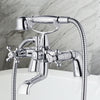 Traditional Victorian Bath Filler Shower Mixer Tap with Handset Bathroom Taps