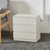 3 Drawers Cabinet Chest of Drawers Side End Table Wood White Living Room