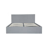 Modern Side Lift Up Storage Bed Frame Ottoman Divan Base & Headboard in Grey