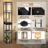 Wooden Floor Lamp 3-Tier Storage Freestanding Lignting with Drawer USB Type C