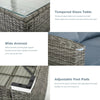 Rattan Garden Corner Sofa Set Lounge w/Cushions Outdoor Patio Furniture Grey