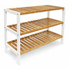 3 Tier Natural Wooden Bamboo Shoe Rack Stand Holder Storage Shelf Unit Organiser