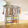 Heavy Duty Clothes Rail Rack Garment Hanging Display Stand Shoe Storage ShelfsAE