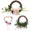 Artificial Rose Lavender Vine Ring Wreath Garland Home Party Wedding Door Decor