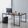 L-shaped Corner Computer Desk Office Workstation Metal Leg Home Table&Stand MDF