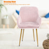 Dining Chairs Kitchen Living Room Lounge Velvet Upholstered Armchair Metal Legs