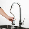 Kitchen Sink Mixer Tap Fauce Swivel Spout Pull Out Spray Single Lever Basin Mono