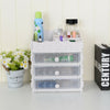 3 Tiers Makeup Case Desktop Storage Box Cosmetic Organizer Holder Drawer Jewelry