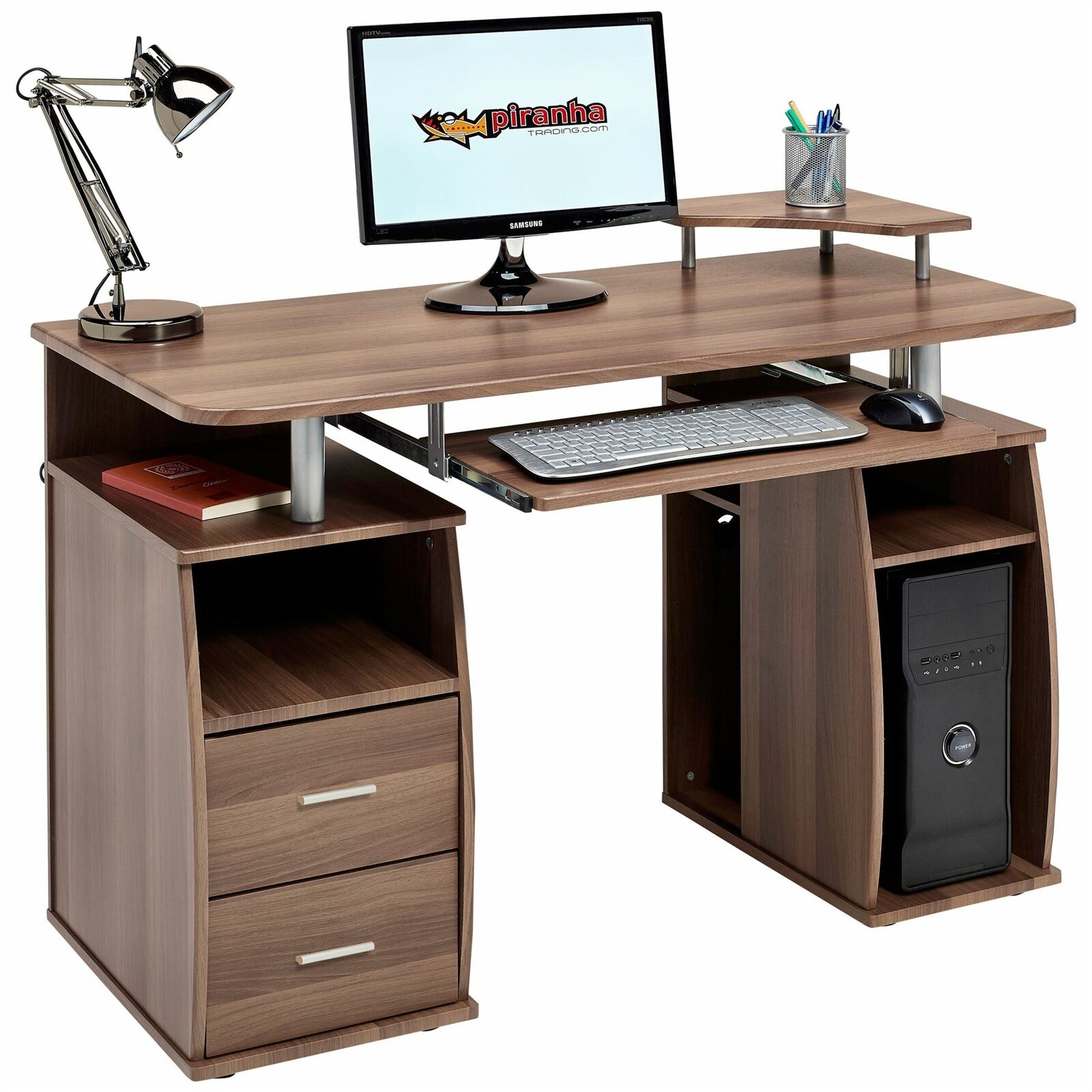 Tetra desk with cupboard & outlet drawers