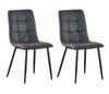 Set of 2 Faux Matte Suede Leather Dining Chairs home & restaurants Henri