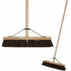 Sweeping Brush Broom Wooden Handle Soft Stiff Head PVC Sweeper Garden Outdoor