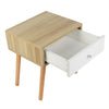 Bedside Wooden Side Table Nightstand with 1 Drawers Cabinet Bedroom Furniture