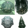 8 Holes Foldable Fishing Trap Net Crab Shrimp Crayfish Lobster Bait Cage Tool UK