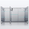 LED Bathroom Mirror Cabinet with Demister Socket 3 Color Light Dimmable 1000x600