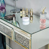 Gorgeous Mirrored diamond Dressing Table Glass Drawer Vanity Table ,Mirror,Stool