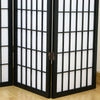 Black & White 3 Panel Shoji Folding Privacy Screen/Japanese Wooden Room Divider