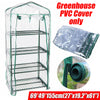 4 Tier Greenhouse Cover Garden Plant Replacement Covers Clear PVC 69X49X155cm