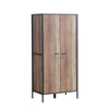 Stretton Urban 2 Door Double Wardrobe Bedroom Furniture Rustic Industrial Oak