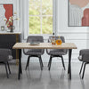 X-shaped Metal Support Legs Simple Dining Table Living Room Kitchen Rectangular