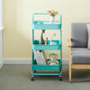 3 Tier Slim Kitchen Storage Trolley Cart Rack Tray Shelf Rolling Wheel W/ Handle
