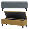 Large Chesterfield Storage Ottoman Bench Box Widnow Seat Stool Bedroom Footstool