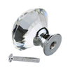 16Pcs Clear Diamond Crystal Glass Door Knobs Drawer Wardrobe Cabinet Handles