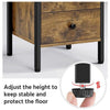 Bedside Table Nightstand 3 Drawer Cabinet Storage Table for Bedroom Rustic Brown