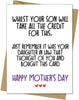 Funny Humour Mothers Day Card for Mother in Law