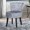 Bedroom Dressing Table Stool Crushed Velvet Padded Scroll Back Seat Side Chair