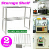 2 Tier Microwave Oven Rack Stand Shelf Holder Kitchen Tools Storage Organiser P3