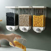 Wall Mounted Set Of 3 Triple Cereal Dispenser Kitchen Dry Food Storage Container