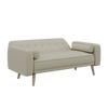 Modern 3 Seater Fabric New Foam Sofa Bed Wood Legs Double Beds with 2 Cushions