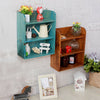 Wooden Wall Shelf Storage Holder Free Stand Desktop Organiser Decor Display Unit