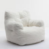 Cord Beanbag Sofa with Tufted Memory Foam filling Bean Bag Chair Armchair White
