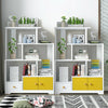 Corner White Bookshelf Kids Cabinet Tall Bookcase Book Shelf Unit Display Cube