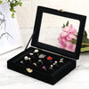 Velvet Jewelry Care Ring Display Tray Organizer Case Holder Earring Storage Box