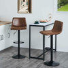 2X PU Leather Bar Stools Adjustable Height Chair Kitchen Stool Swivel Barstool