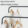 Metal Open Wardrobe Double Clothes Rail Rack Garment Hanging Stand Storage Shelf