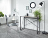 Industrial Style Metal Frame Wooden Desk Folding Computer Table Concrete Effect