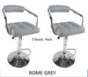2 x GREY EXECUTIVE GAS LIFT BAR STOOLS, BREAKFAST KITCHEN BAR ETC, 6 DESIGNS