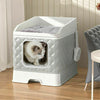 Drawer Style Enclosed Cat Litter Box Cat Bed Anti-splash Kitten Tray Toilet Rack