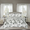 4 Piece Polycotton Duvet Cover Bed Set With Matching Pillow Cases & Fitted Sheet