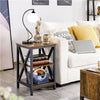 Bedside Table 3 Tier End Table Nightstand Storage Shelf for for Living Room/Bar