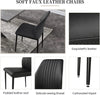 Modern Extendable MDF Wooden Dining Table Chair Set For 6-8 w/ Metal Leg