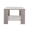 Coffee Table 2 Tier Console Table Bottom Shelf Storage Retro Office Tea Table UK
